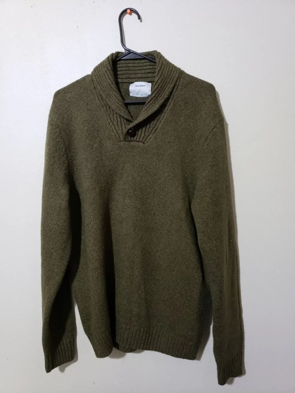 Old Navy men's olive, chunky, heavy, long sleeve sweater, size L